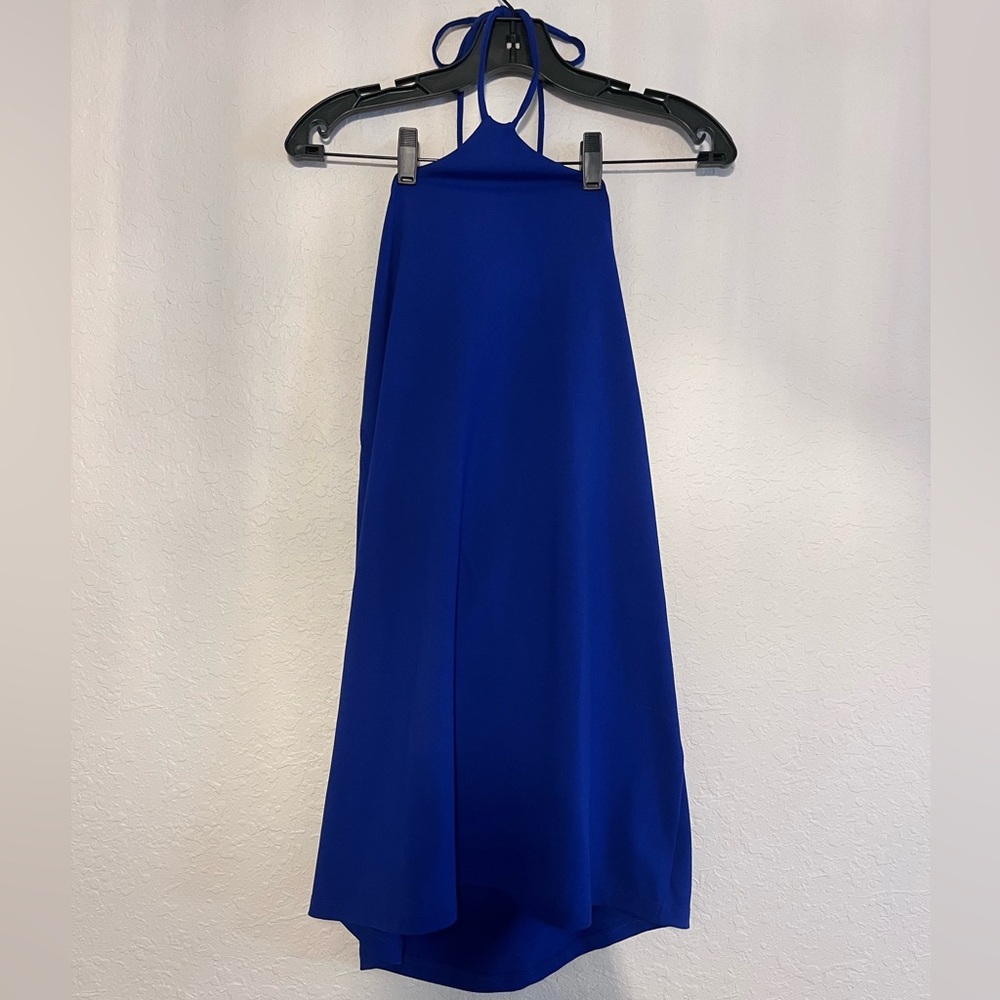 Royal Blue Open Back Strapless Dress
